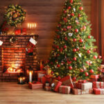 Interior,Christmas.,Magic,Glowing,Tree,,Fireplace,And,Gifts